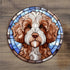 Cavapoo Brown & White Glass Suncatcher Worktop Saver